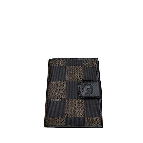 FENDI PECAN DOUBLE HOOK BI-FOLD WALLET - Picture 1 of 15